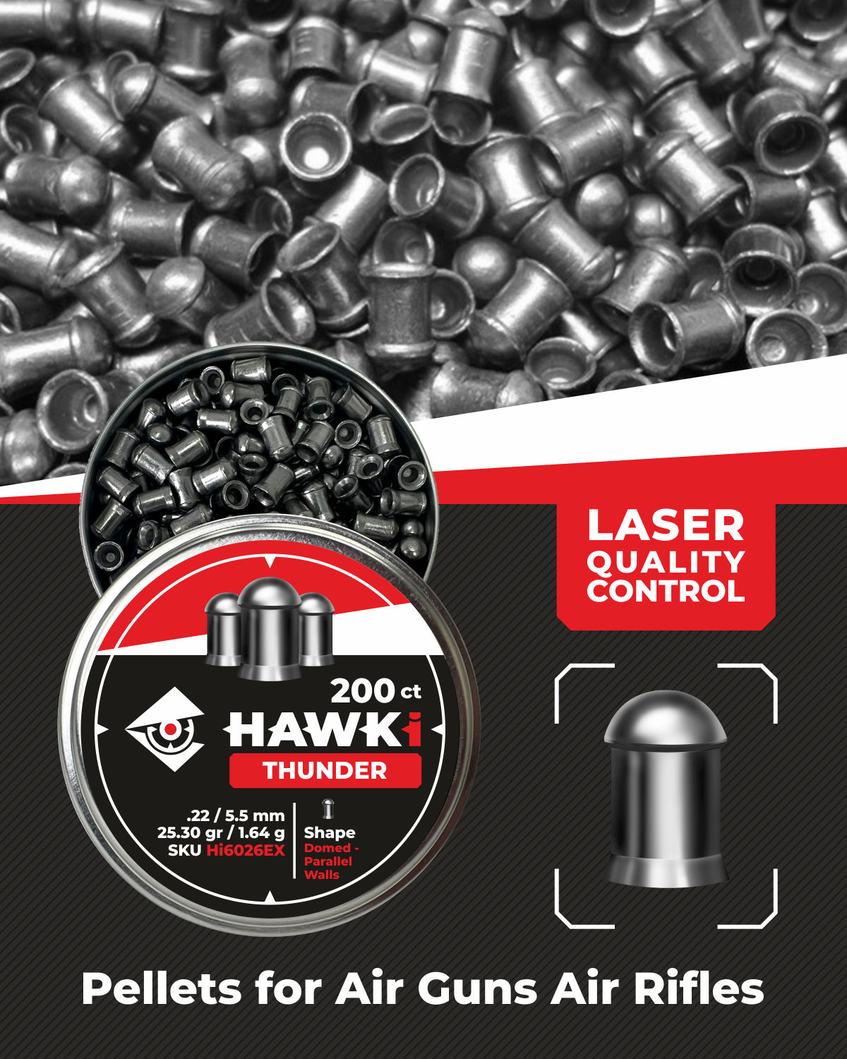Airgun Pellets H&N Grizzly 9 mm 82 grain Airgun Pellets H&N Grizzly 9 mm 82 grain