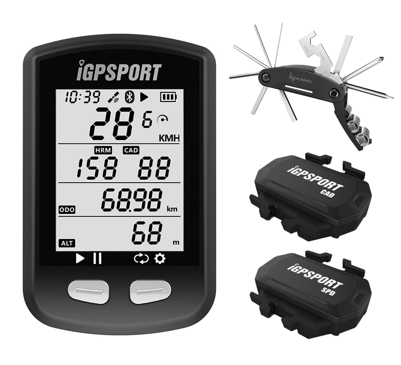 iGPSPORT iGS10S GPS Cycling Computer with Wearable4U Bundle