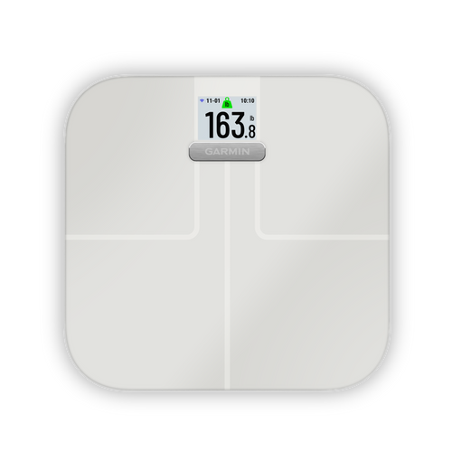 Garmin Index S2, Smart Scale with Wireless Connectivity, Measure Body Fat, Muscle, Bone Mass, Body Water% and More, White