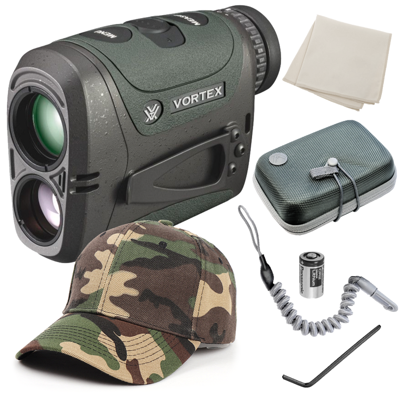 Vortex Optics Razor HD 4000 GB 7x25mm Ballistic Laser Rangefinder (LRF-252) with Wearable4U Bundle