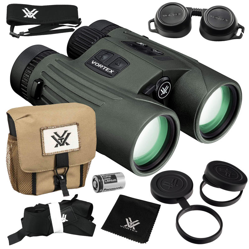 Vortex Optics LRF302 Fury HD 5000 AB 10x42 Applied Ballistics Laser Rangefinding Binocular with Free Hat Bundle