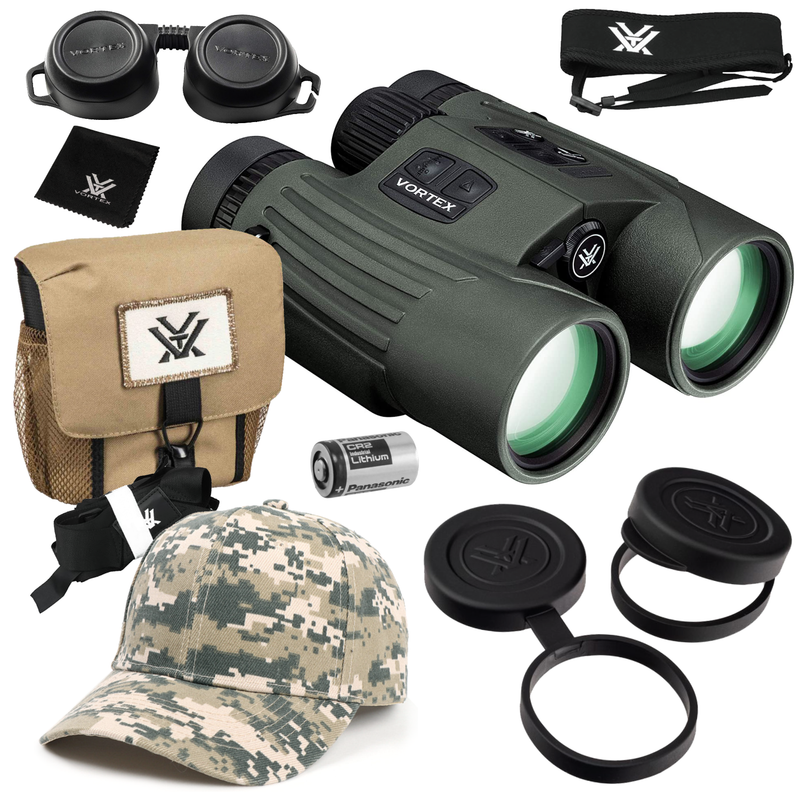 Vortex Optics LRF302 Fury HD 5000 AB 10x42 Applied Ballistics Laser Rangefinding Binocular with Free Hat Bundle