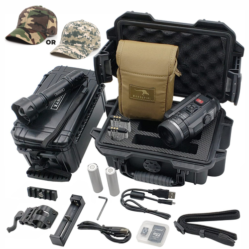 SiOnyx Backcountry Adventure Kit Includes Aurora Black Camera, IR Illuminator, Marsupial Aurora Pouch and Wearable4U Bundle