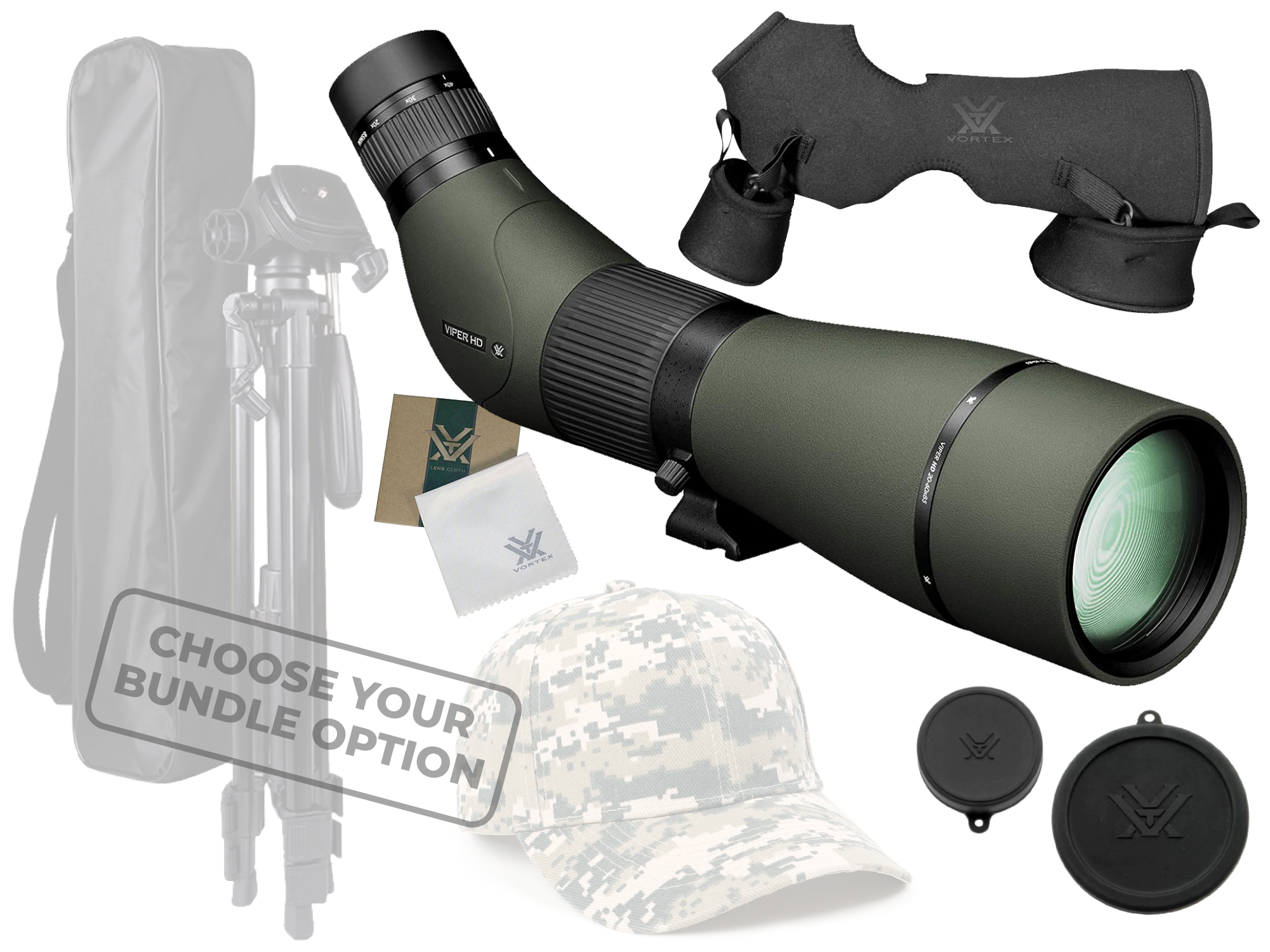 Vortex Optics Viper HD 20-60x85 Angled Spotting Scope V502 with
