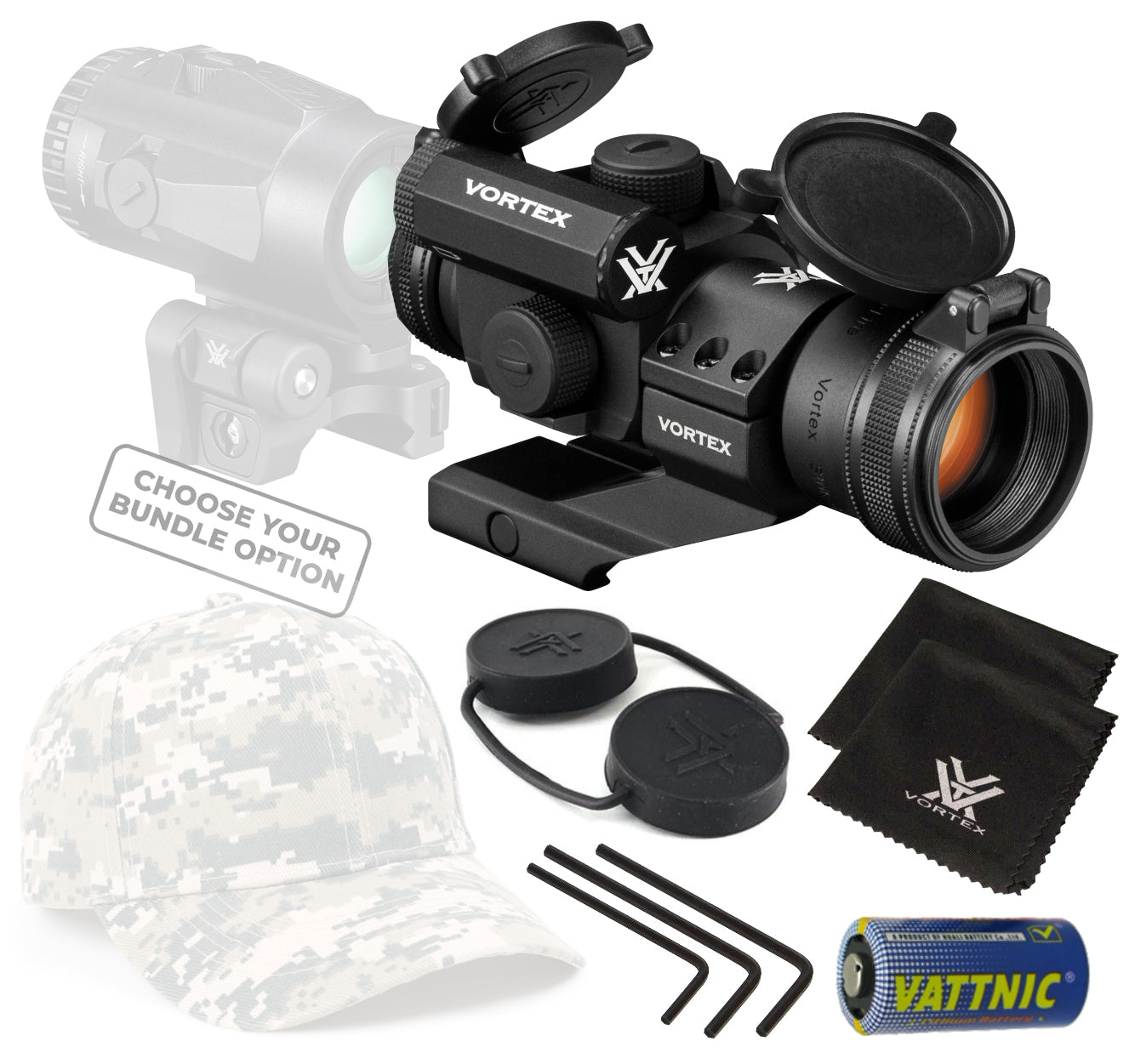 Vortex Optics Strikefire II Red/Green Dot Scope with Vortex Optics Mag ...