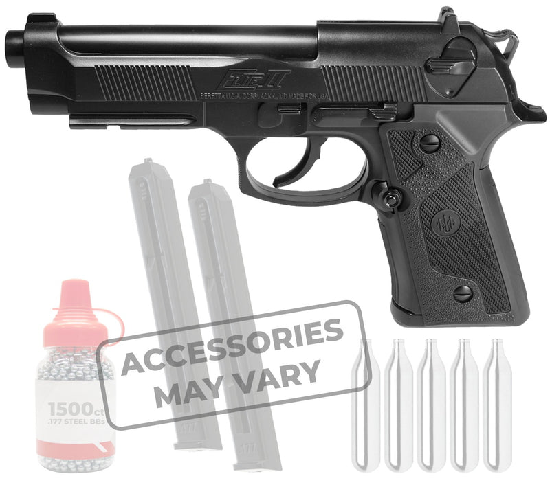 Umarex Beretta Elite II Airgun .177 Cal 19rds CO2 Air Pistol with Wearable4U Bundle