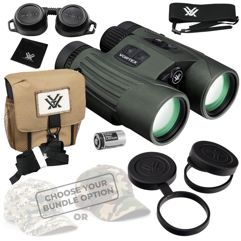 Vortex Optics LRF302 Fury HD 5000 AB 10x42 Applied Ballistics Laser Rangefinding Binocular with Free Hat Bundle