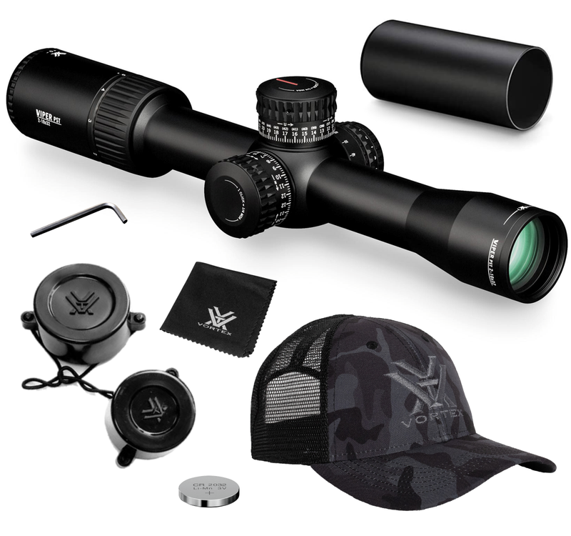 Vortex Optics Viper PST GII 2-10x32 EBR-4 MOA Riflescope with Wearable4U Bundle