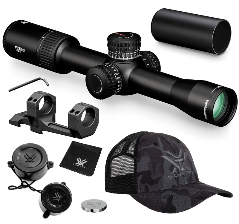 Vortex Optics Viper PST GII 2-10x32 EBR-4 MOA Riflescope with Wearable4U Bundle