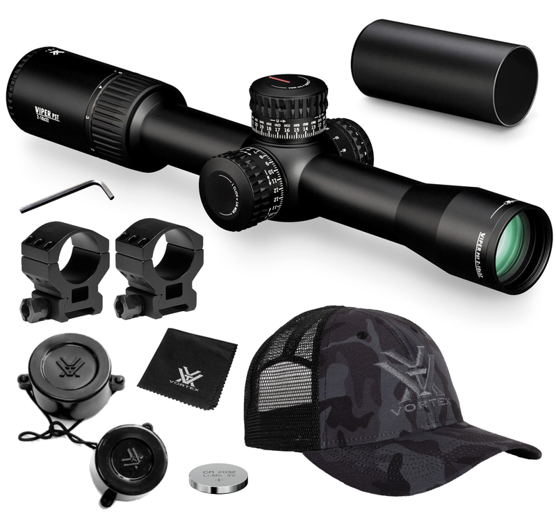 Vortex Optics Viper PST GII 2-10x32 EBR-4 MOA Riflescope with Wearable4U Bundle
