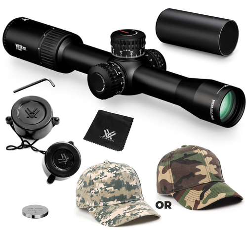 Vortex Optics Viper PST Gen II 2-10x32 FFP EBR-4 MRAD Riflescope with Free Hat