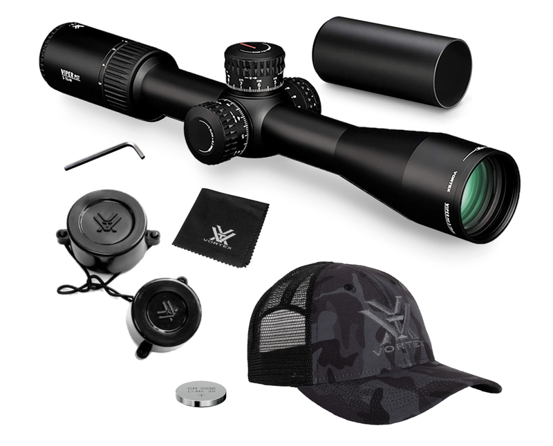 Vortex Optics Viper PST Gen II 3-15x44 FFP Riflescope EBR-7C (MRAD) Reticle, 30 mm Tube with Rings