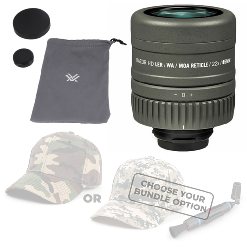 Vortex Optics Razor HD Reticle Eyepiece Ranging MOA with Free Hat and Lens Cleaning Pen Bundle