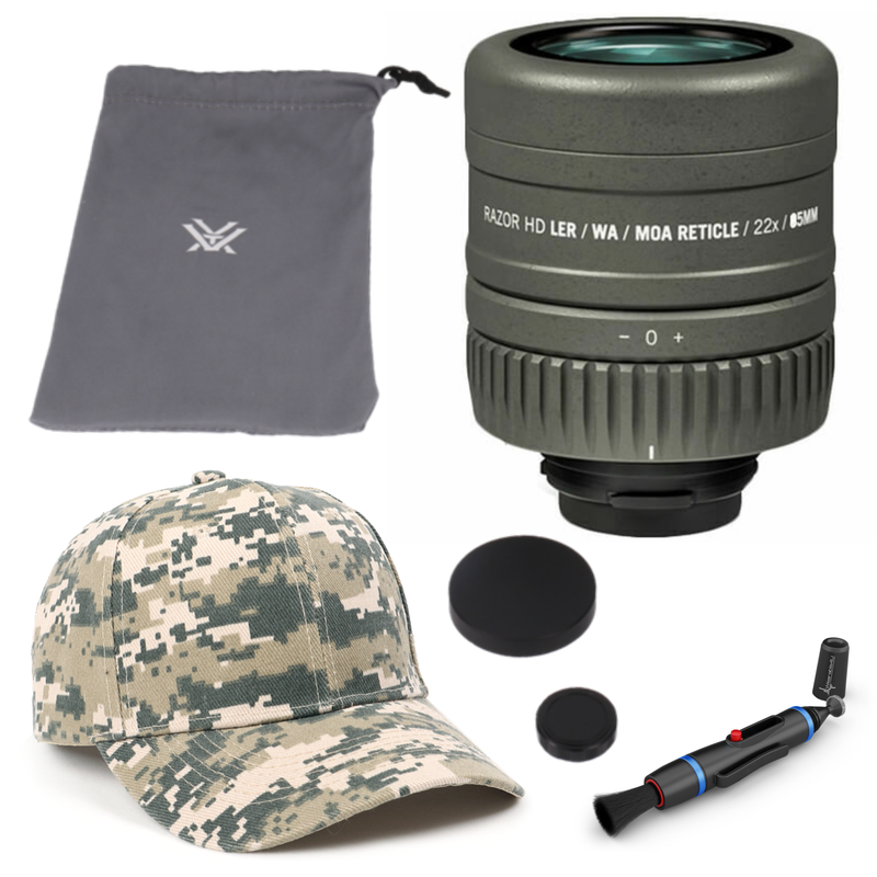 Vortex Optics Razor HD Reticle Eyepiece Ranging MOA with Free Hat and Lens Cleaning Pen Bundle