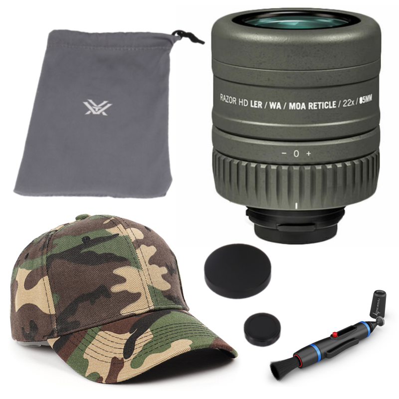 Vortex Optics Razor HD Reticle Eyepiece Ranging MOA with Free Hat and Lens Cleaning Pen Bundle