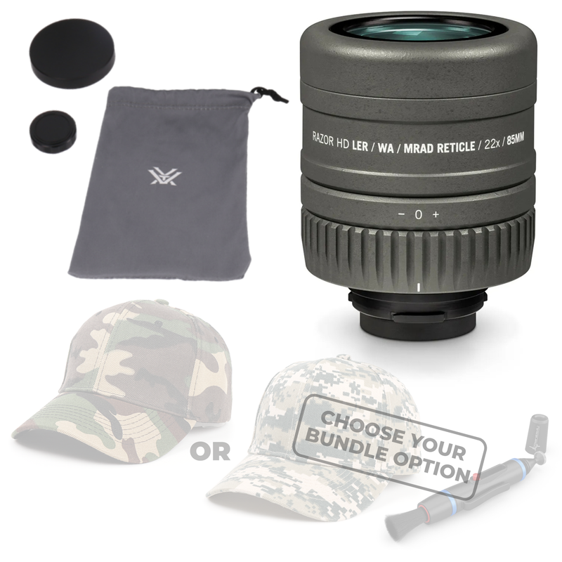 Vortex Optics Razor HD Reticle Eyepiece Ranging MRAD with Free Hat and Lens Cleaning Pen Bundle