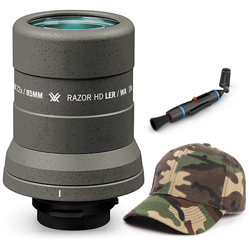 Vortex Optics Razor HD LER Spotting  Scope Wide Angle Eyepiece with Hat and Pen Bundle