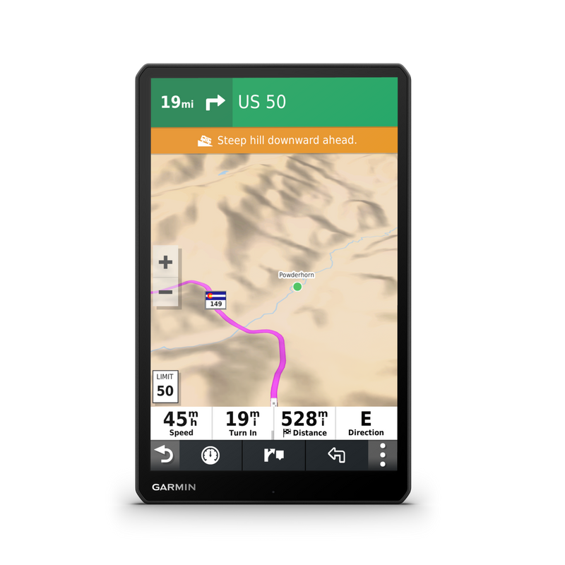 Garmin RV 1090 10in RV Navigator GPS Portable Navigator for RVs with 10in Touchscreen Display, Preloaded Maps with Wearable4U Power Pack Bundle