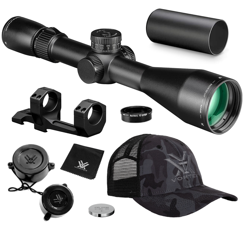 Vortex Optics Razor HD LHT 4.5-22x50 Riflescope XLR-2 MOA with Mount and Hat Bundle