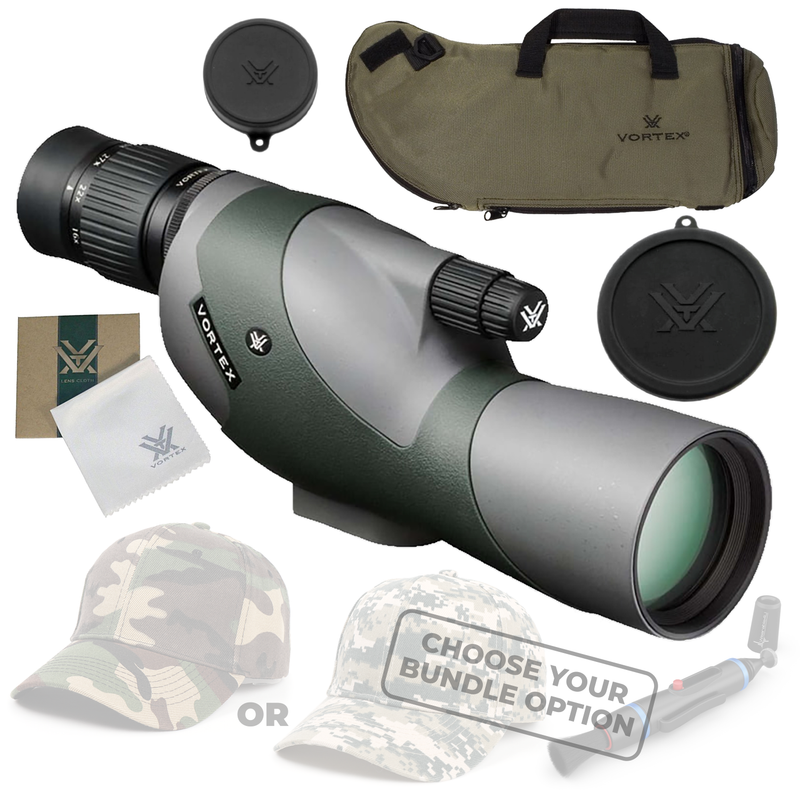 Vortex Optics RZR-50S1 Razor HD 11-33x50 Straight Spotting Scope with Free Hat and Wearable4U Bundle