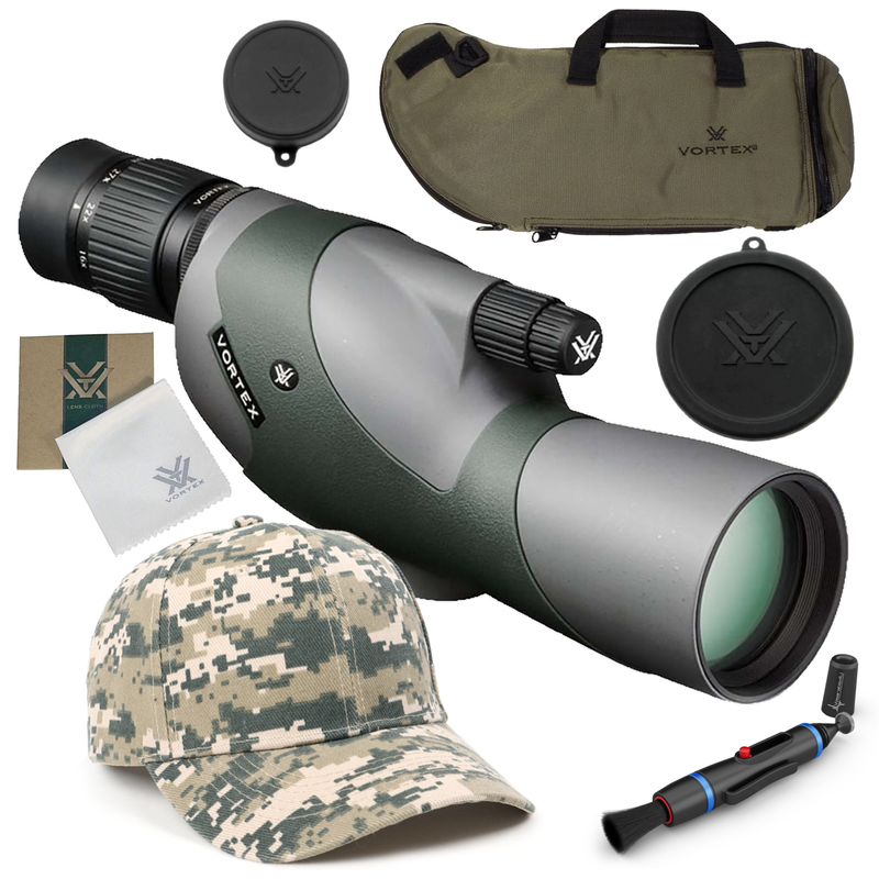 Vortex Optics RZR-50S1 Razor HD 11-33x50 Straight Spotting Scope with Free Hat and Wearable4U Bundle
