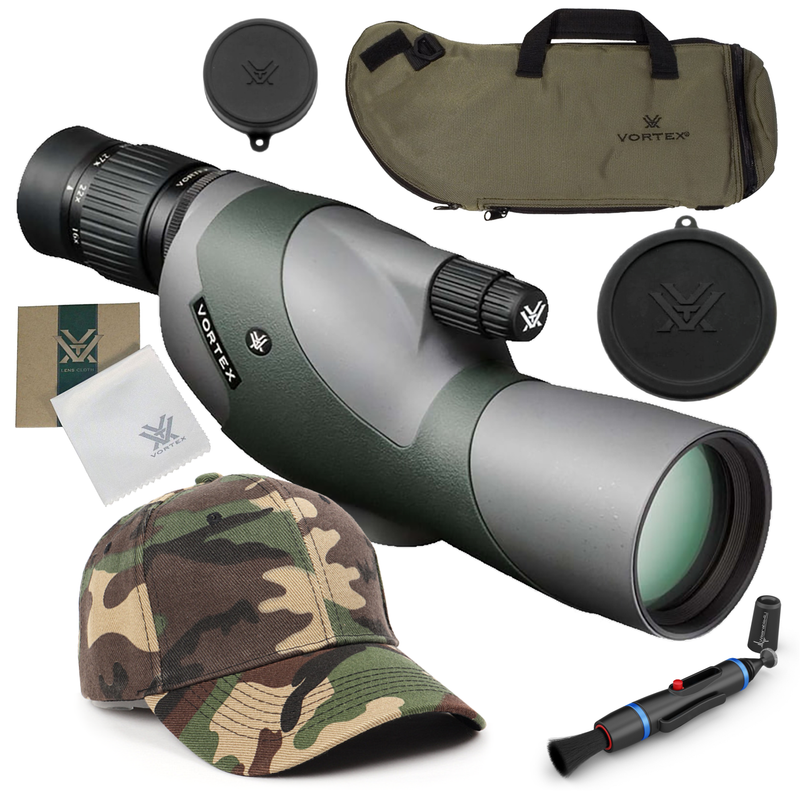 Vortex Optics RZR-50S1 Razor HD 11-33x50 Straight Spotting Scope with Free Hat and Wearable4U Bundle