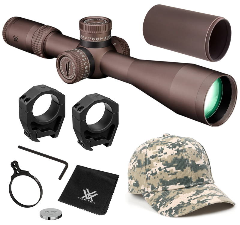 Vortex Optics Razor HD Gen III 6-36x56 FFP EBR-7D (MOA) Reticle 34 mm Tube Riflescope with with Wearable4U Bundle