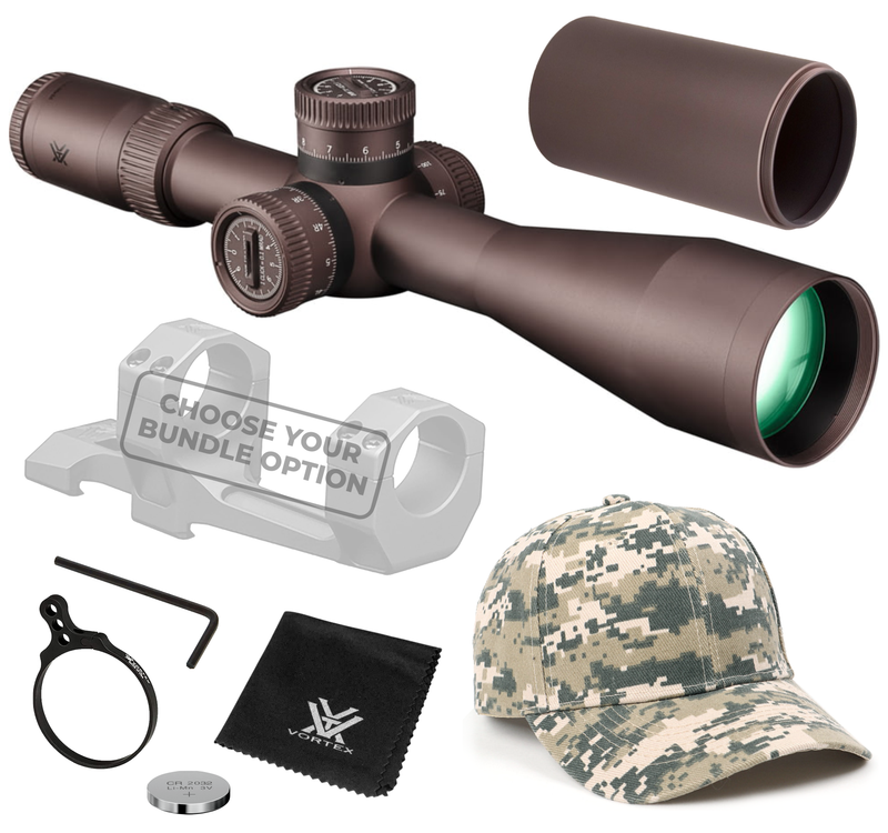 Vortex Optics Razor HD Gen III 6-36x56 FFP EBR-7D (MRAD) Reticle 34 mm Tube Riflescope with Wearable4U Bundle