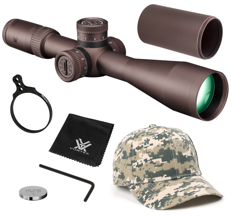 Vortex Optics Razor HD Gen III 6-36x56 FFP EBR-7D (MRAD) Reticle 34 mm Tube Riflescope with Wearable4U Bundle