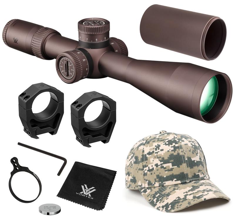 Vortex Optics Razor HD Gen III 6-36x56 FFP EBR-7D (MRAD) Reticle 34 mm Tube Riflescope with Wearable4U Bundle