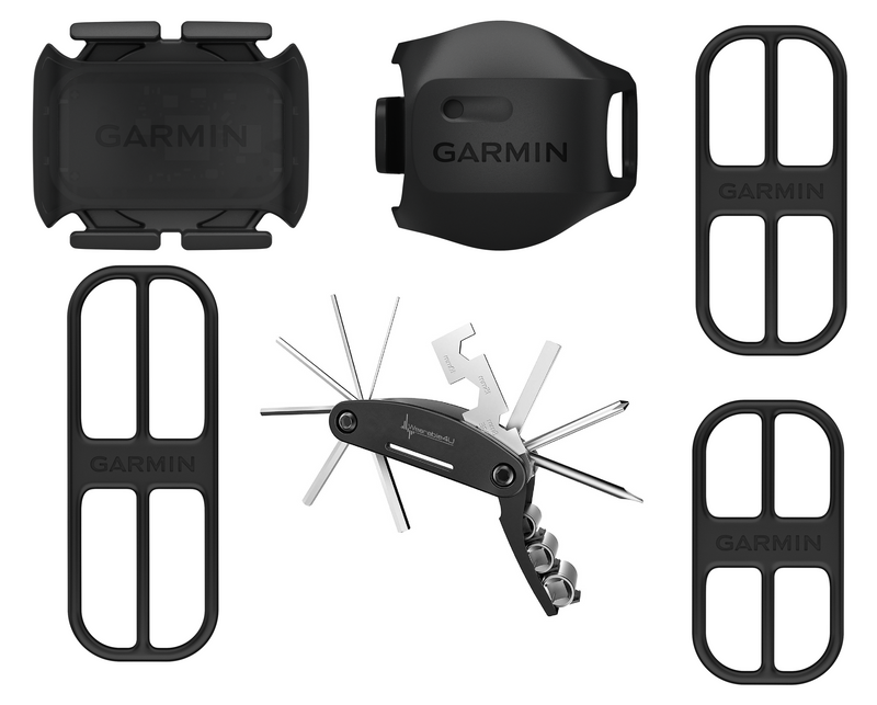 Garmin Speed Sensor 2 and Cadence Sensor 2 Bundle with Wearable4U Cycling Multi Tool