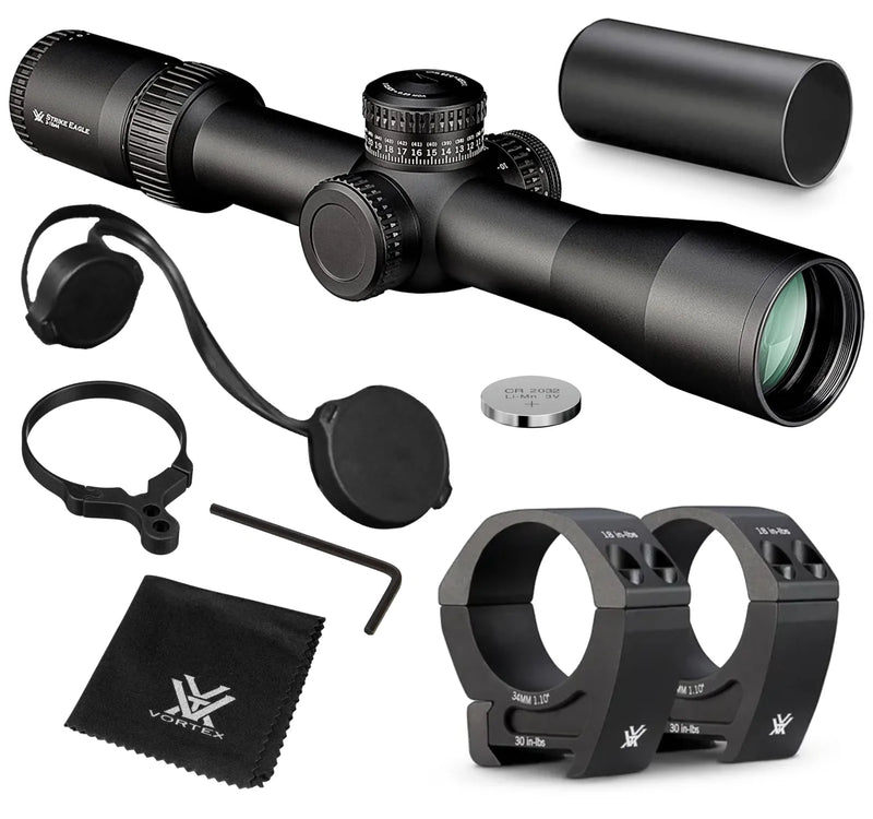 Vortex Optics Strike Eagle 3-18x44 FFP EBR-7C MOA 34mm Tube Riflescope (SE-31801)