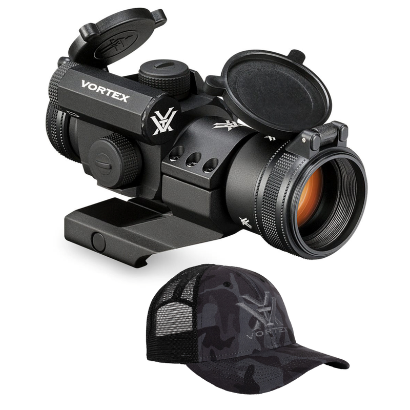 Copy of Vortex Optics Strikefire II 4 MOA Red Dot Sight with Vortex Optics Free Hat, Black Camo Bundle