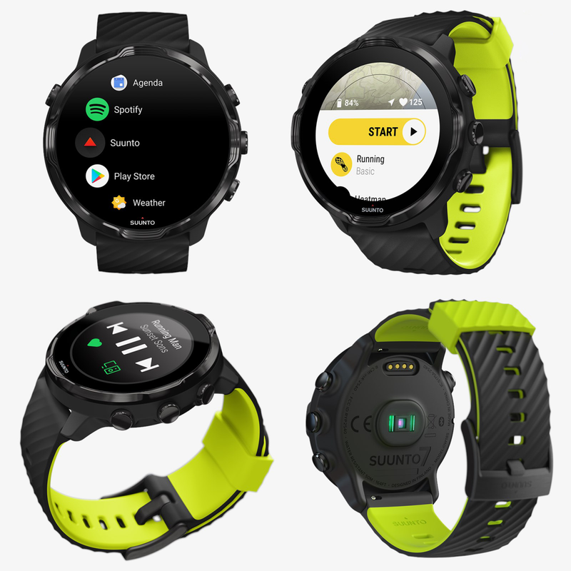 Suunto 7 GPS Sports Smart Watch with Wearable4U 3x Wristband Strap Bundle