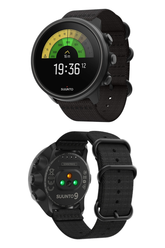 SUUNTO 9 Baro Multisport GPS Smartwatch, Water resistant, Alti/Baro Profile, Titanium with Wearable4U Bundle