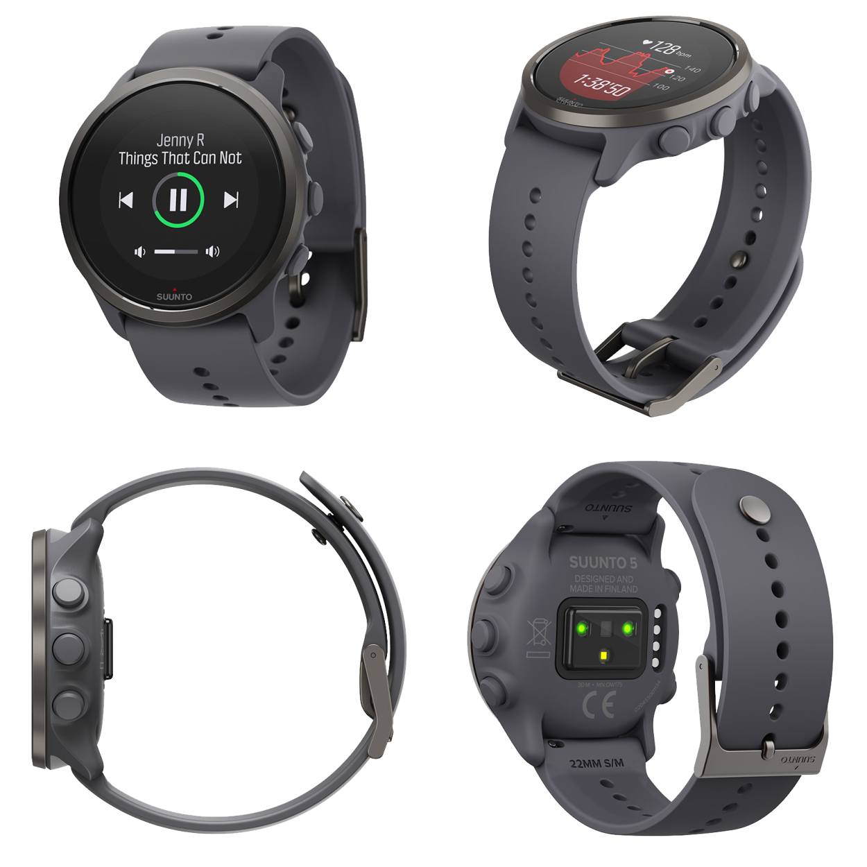 SUUNTO 5 Peak GPS Smartwatch 1.1 in. for Training, Exploring and Wellbeing  with Wearable4U Bundle