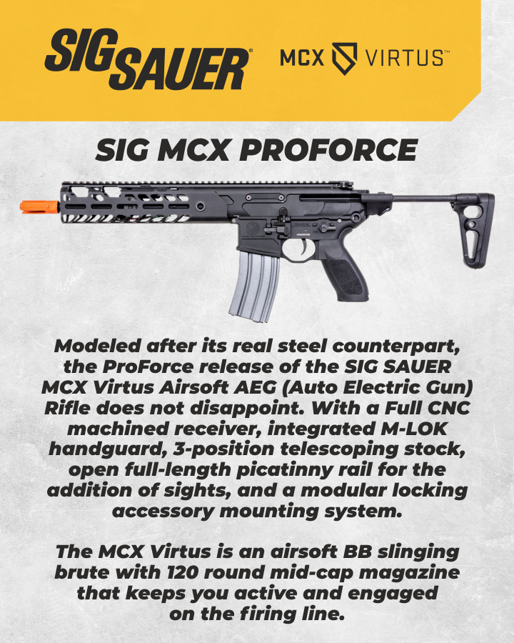 Sig Sauer Airsoft Proforce MCX Automatic Electric Gun AEG