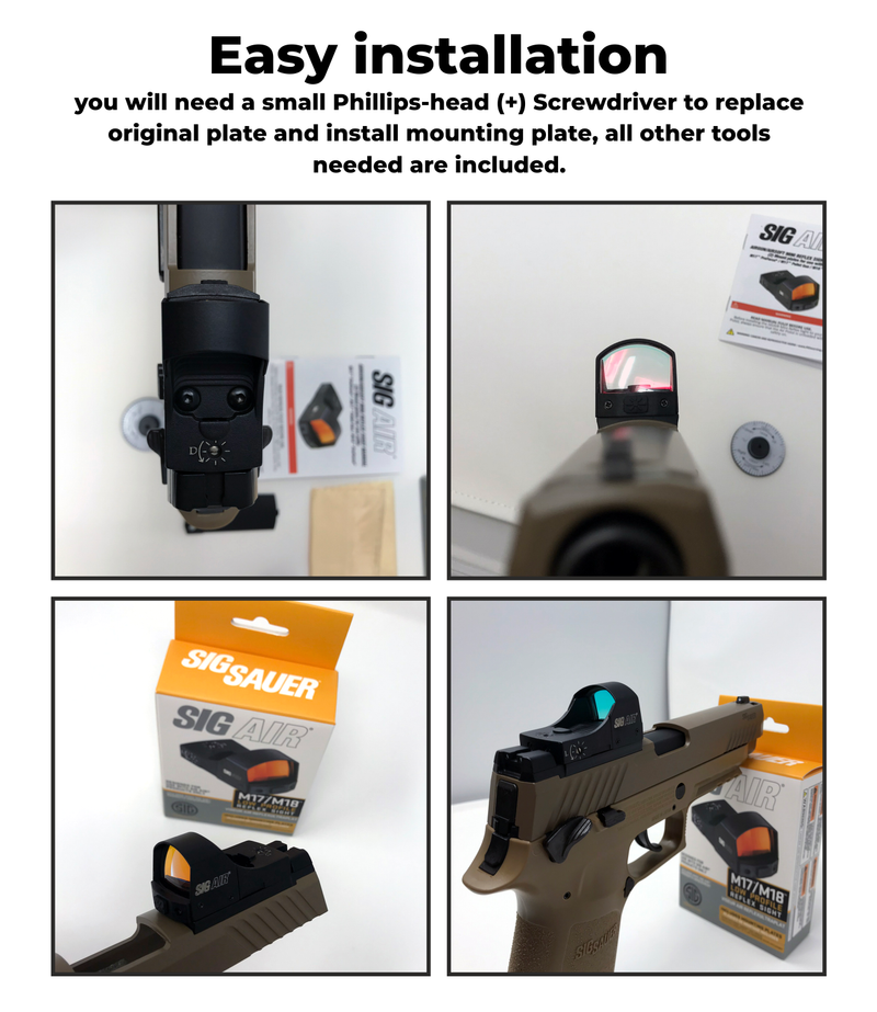 Sig Sauer Airgun Red Dot Optic Reflex Sight, M17/M18 Air Pistol Air Gun Compatible