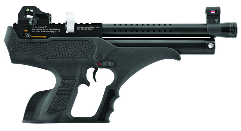 Hatsan Sortie Synthetic PCP Air Pistol with Paper Targets and Lead Pellets Bundle