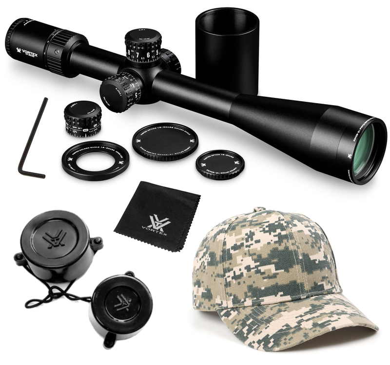 Vortex Optics Golden Eagle HD 15-60x52 ECR-1 MOA SFP 30 mm Tube Riflescope with Wearable4U Bundle Bundle