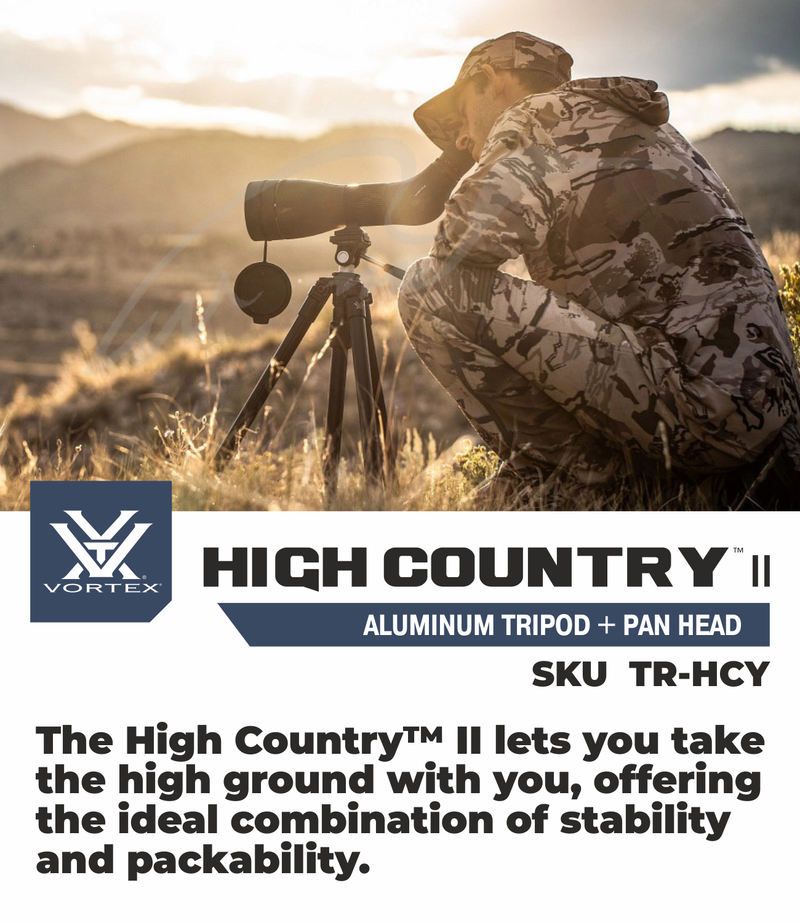 Vortex Optics High Country II Tripod Kit with Pan Head with Free Camo Hat Bundle