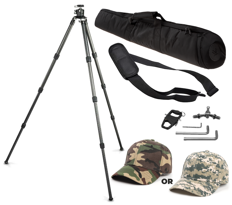 Vortex Optics Radian Carbon Fiber Tripod Kit with Ball Head with Free Hat Bundle