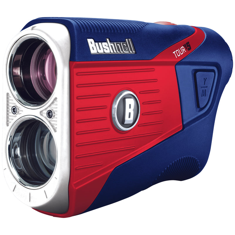 Bushnell Tour V5 Red/White/Blue Special Edition Golf Rangefinder Wearable4U Bundle