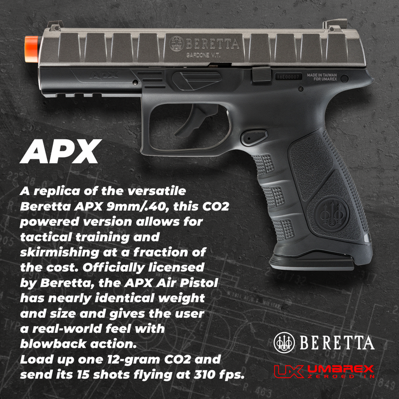 Umarex Beretta APX Black Grey CO2 AirSoft BB Pistol