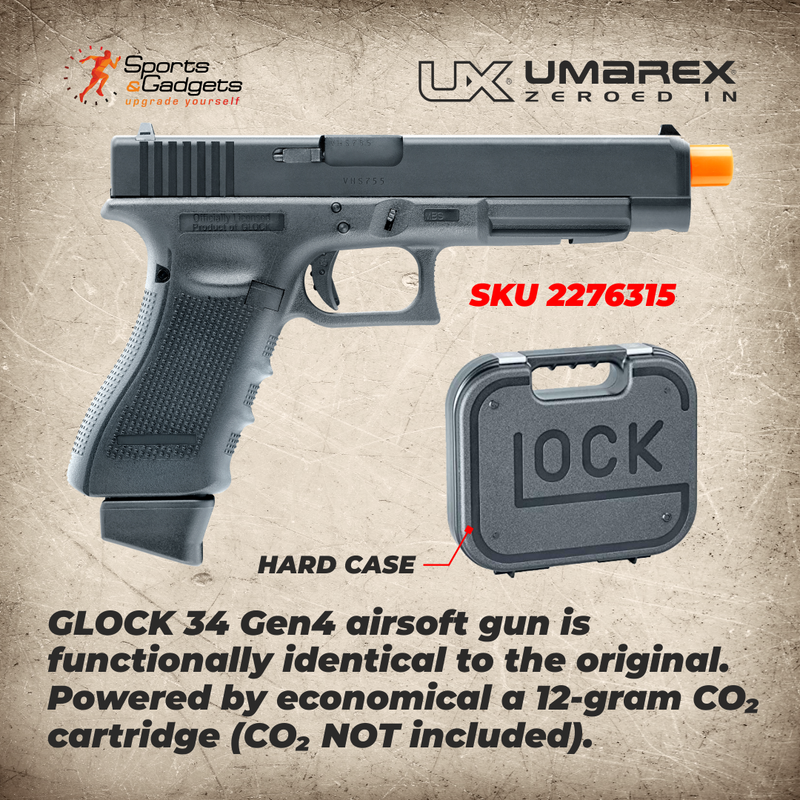 Umarex Glock G34 Gen4 Deluxe CO2 Blowback Airsoft Pistol