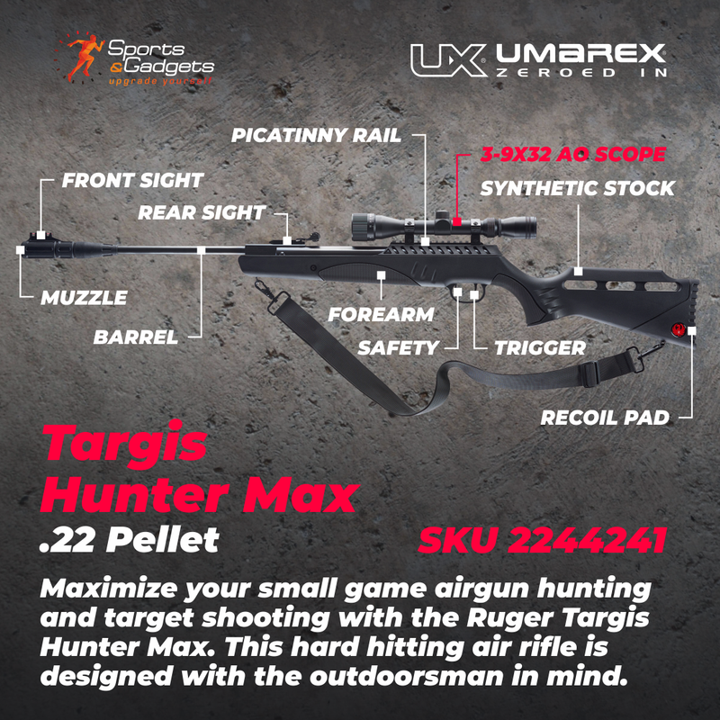 Umarex Ruger Targis Hunter Max .22 Pellet Air Rifle w/ Pack of 250 Pellets
