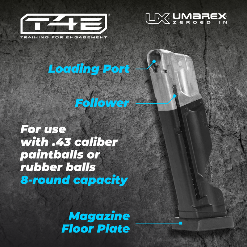 Umarex T4E TPM1 .43 Caliber Training Pistol Paintball Gun Marker Magazine