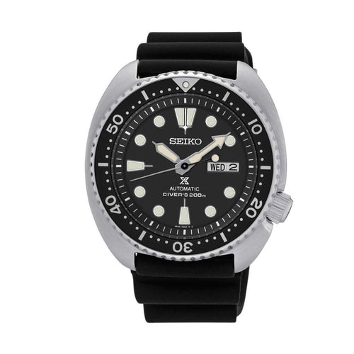 Seiko Prospex Automatic Black Rubber Strap Men's Diver Watch SRP777