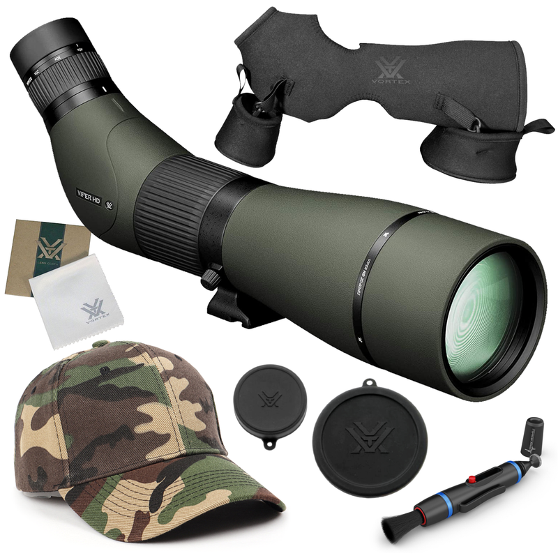 Vortex Optics Viper HD 20-60x85 Angled Spotting Scope V502 with Wearable4U Bundle