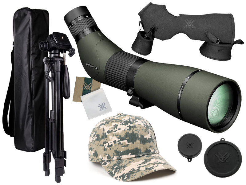Vortex Optics Viper HD 20-60x85 Angled Spotting Scope V502 with Wearable4U Bundle